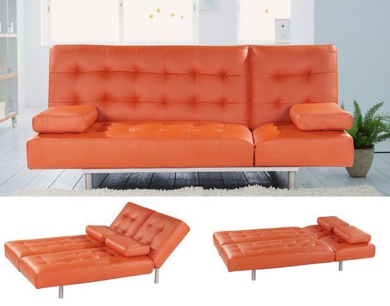 Trio PVC Orange Sleeper / Sofa Bed  