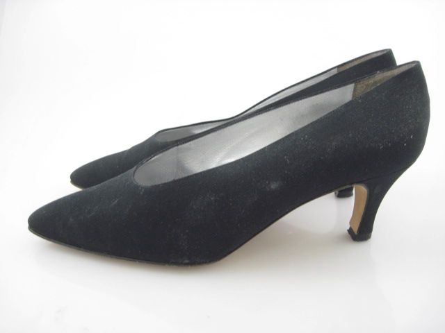 SILVIA FIORENTINA Black Nylon Pumps Classics Size 7  