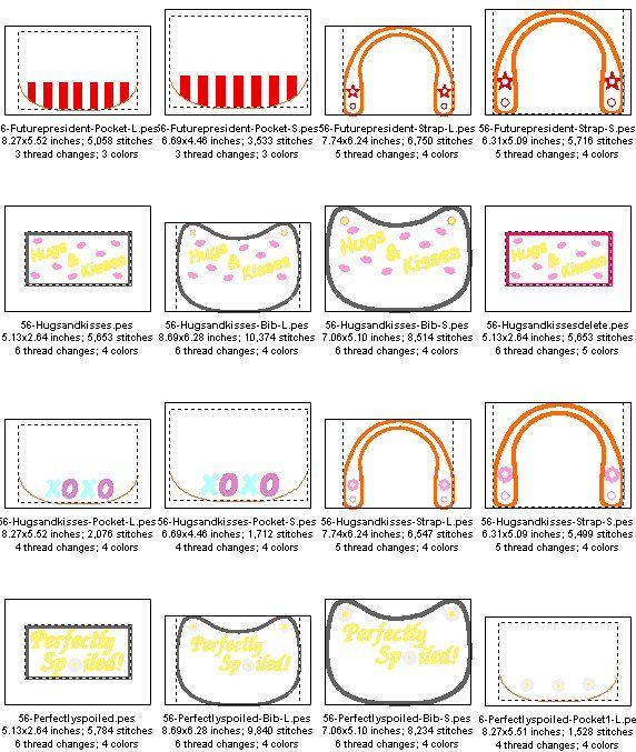 IN THE HOOP BIB / BURP   BABY & KIDS EMBROIDERY DESIGNS  