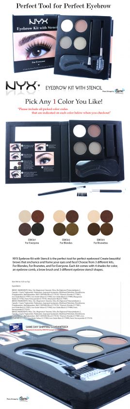 NYX EYEBROW KIT WITH STENCIL Pick Your 1 Color  