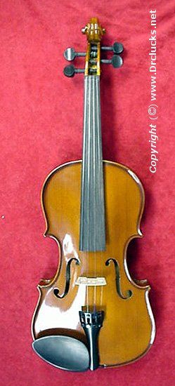 NEW PALATINO 1/2 SIZE EBONY VIOLIN OUTFIT  