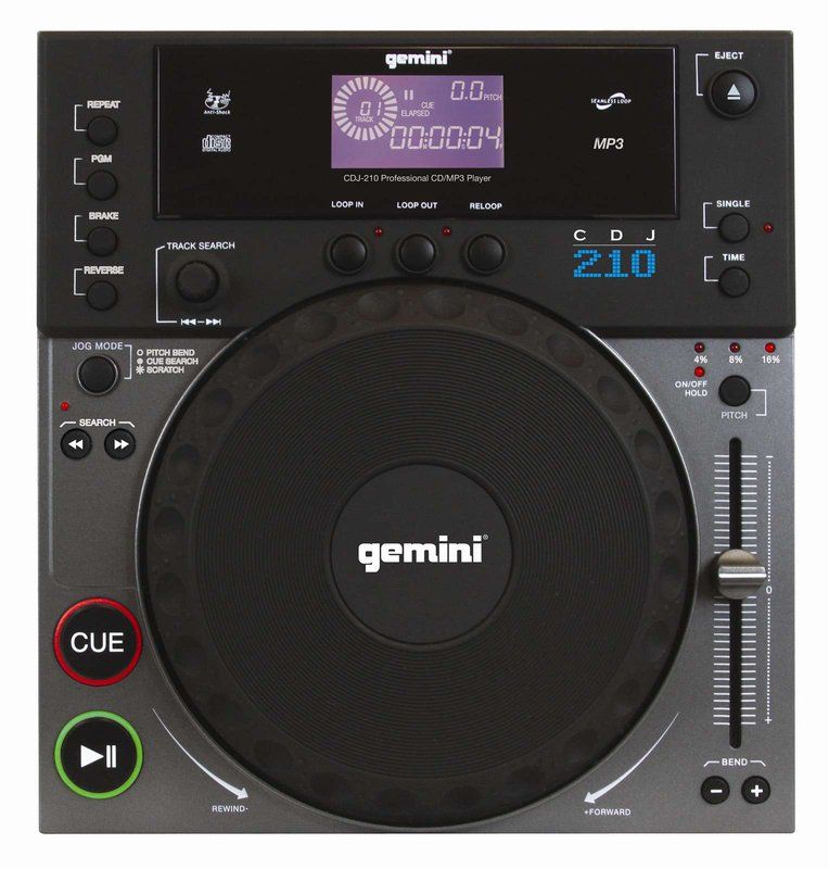 Gemini CDJ210 Tabletop CD/ Scratch Player CDJ 210  