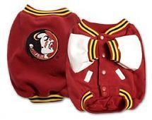 DOG VARSITY JACKET FLORIDA STATE SEMINOLES XXS THRU XL  