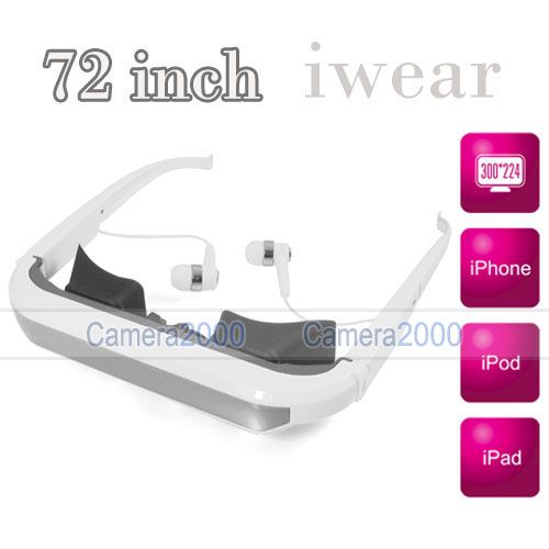   Virtual Screen Digital Video Eyewear Iwear Glasses F/ iPhone iPad iPod