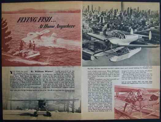 Floatplane SeaPlane 1947 pictorial Republic Edo Piper Luscombe Seabee 