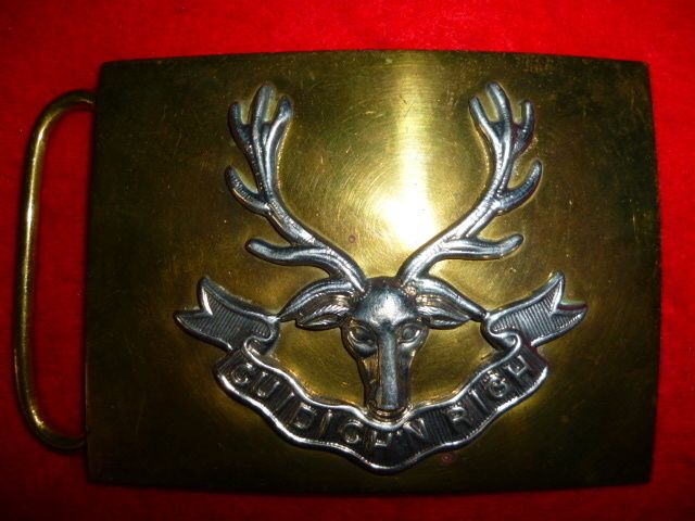 Scottish SEAFORTH HIGHLANDERS Kilt Belt Buckle KC  