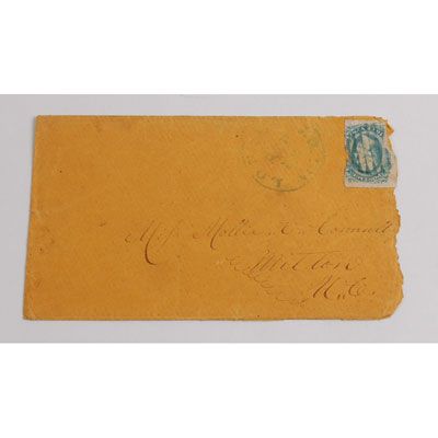   12 Stamp Confederate Cover Louisa Courthouse Virginia North Carolina