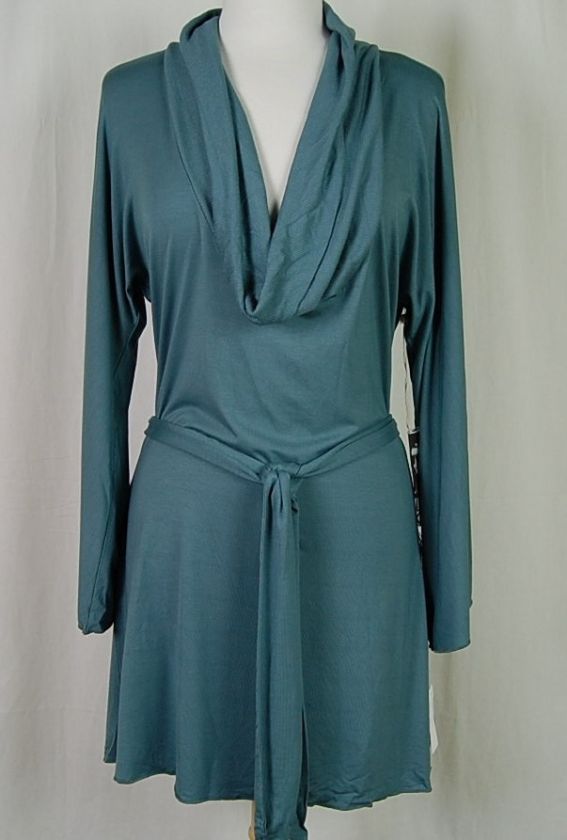 YOUNG FABULOUS & BROKE L/S COWL NECK TUNIC TOP   TEAL  