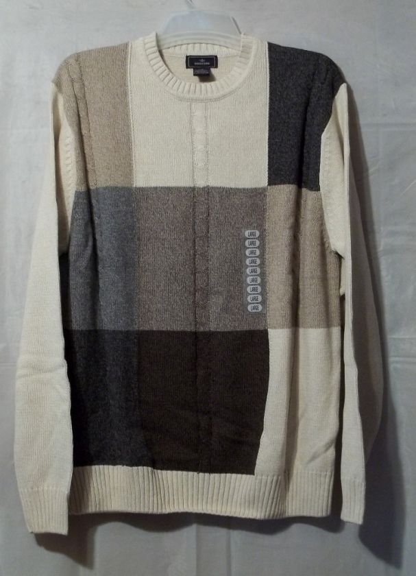 NWT Mens Dockers Multi Colored Crew Neck Sweater L $54  