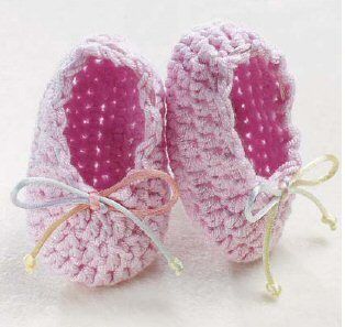 Crochet Patterns BABY BOOTIES MARY JANES SLIPPERS SHOES Ballet Slipper 
