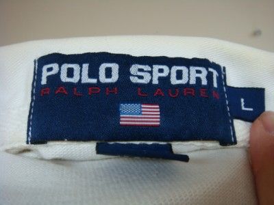 VINTAGE RALPH LAUREN POLO YACHT PATCH RUGBY SHIRT SZ L  