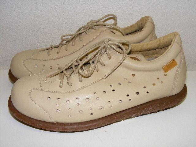 NEW Camper Pelotas Shoes Womens 38 7.5 Napa Sandy Leather Cutout Dots 