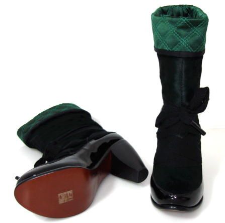 RJC $1450 GREEN/BLK AUTHENTIC New MARC JACOBS BOOTS 6  