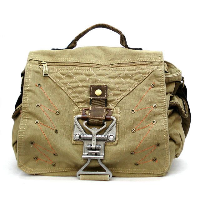   Military Shoulder Messenger Canvas Bag European School Bag Hobo 9025