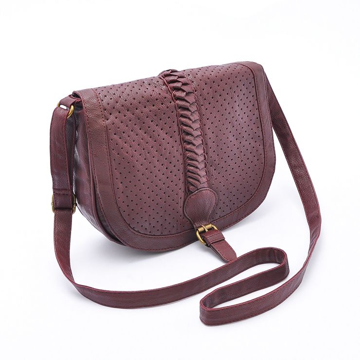 Small Vintage Messenger Cross Body Bag Purse Shoulder Handbag Brown 