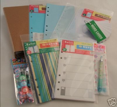 Japanese Organizer Planner Set with Stamps + Word Cards  