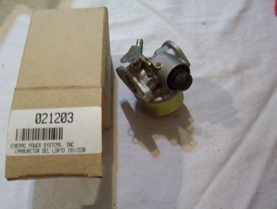 NEW GENERAC GENERATOR CARBURETOR DEL LORTO 191 220 PART 021203  