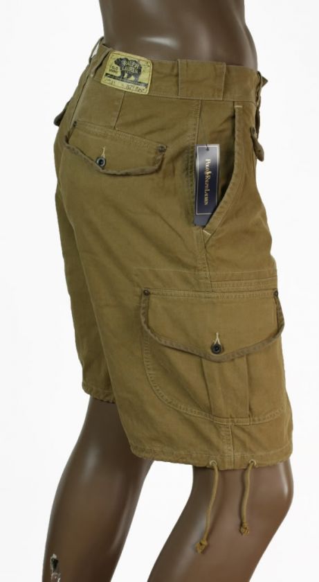 NEW POLO RALPH LAUREN LITCHFIELD DRAWSTRING CARGO SHORTS 36  