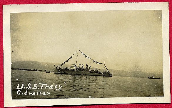 1927 Gibraltar Destroyer DD 214 Tracy Unpublished  