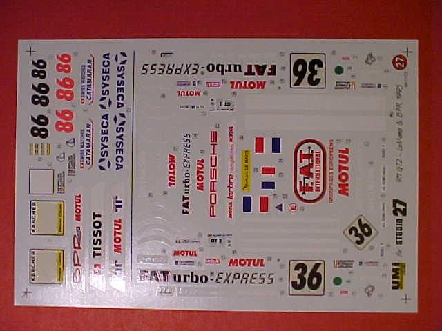 24 Porsche 911 GT2 95(FAT, REPSOL, GITANES) Decal X3  