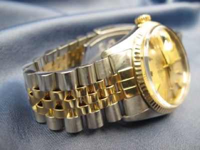 1984 Mens Vintage Rolex Datejust SS & 18k Gold Ref 16013 Jubilee #252 