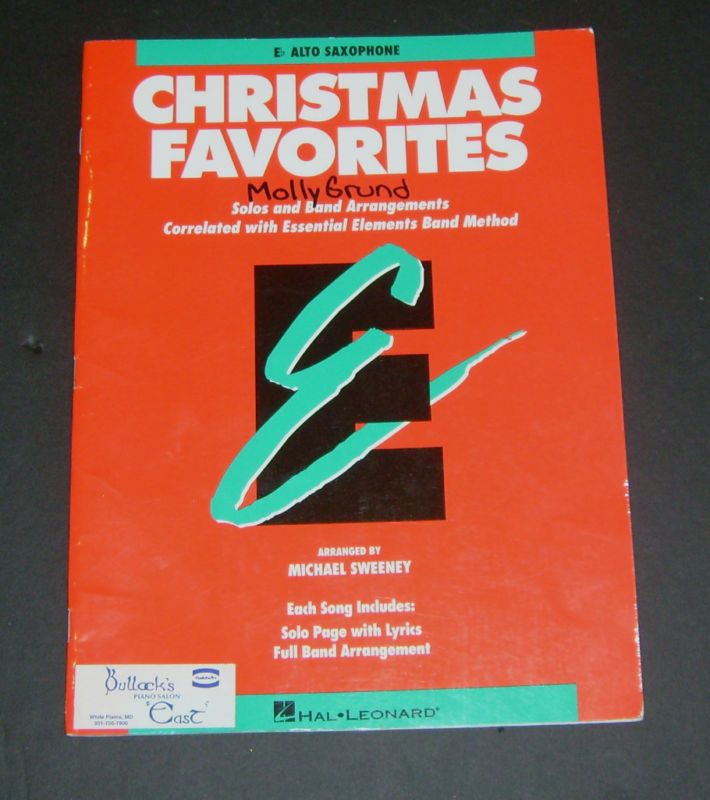 Eb Alto Saxophone CHRISTMAS FAVORITES Solo & Full Band  