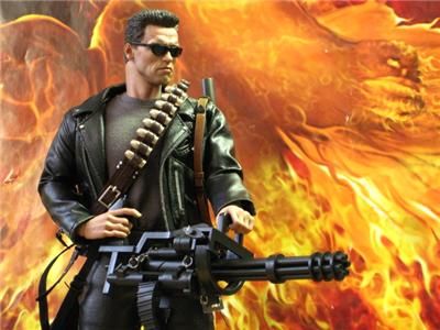 Hot Toys 1/6 Scale Custom Terminator 2 Mini Gatling Gun  