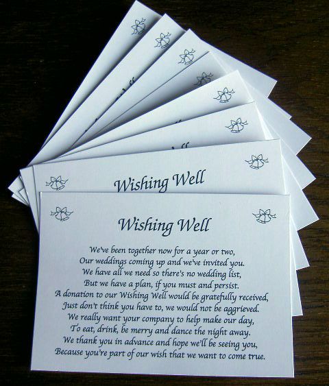 25 Wishing Well Wedding Poem Cards For Your Wedding Invitations  