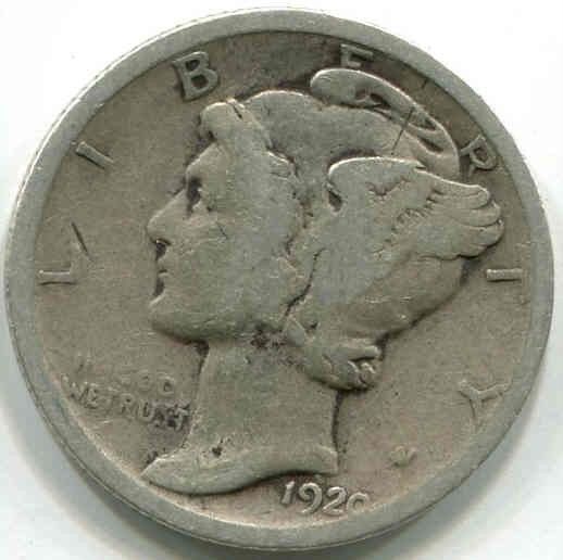 1920 ★★★ MERCURY/WINGED LIBERTY DIME VG/G AS SHOWN IN PICTURES 