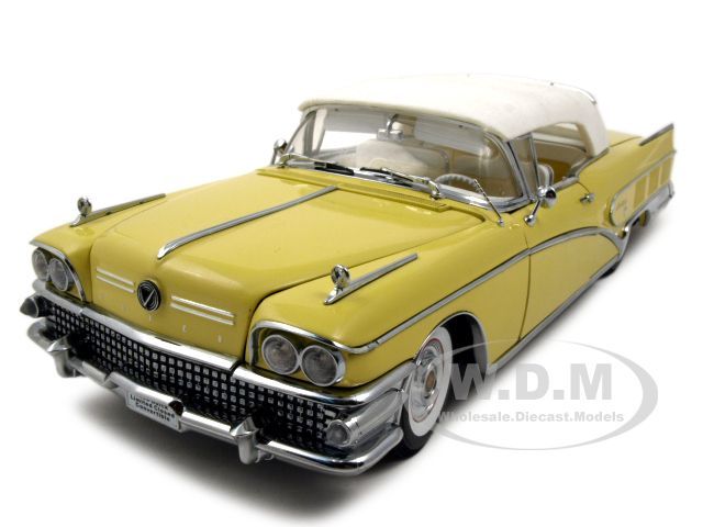 1958 BUICK LIMITED ST YELLOW 1/18 PLATINUM ED. DIECAST  