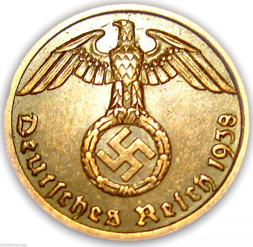 German Third Reich 1938A Reichspfennig Coin  