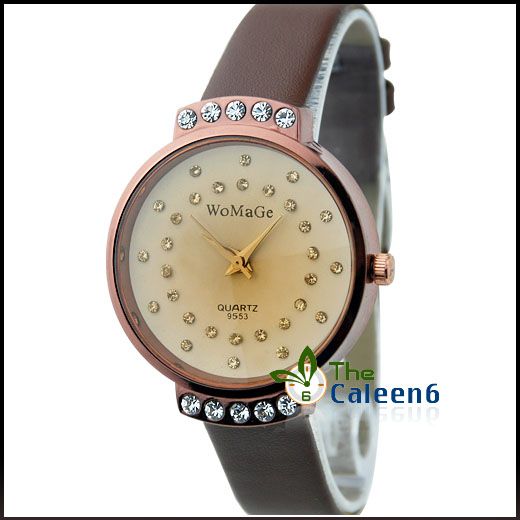 New Leather Fashion Quart Unisex Sports Classic Design Wristwatch 4 