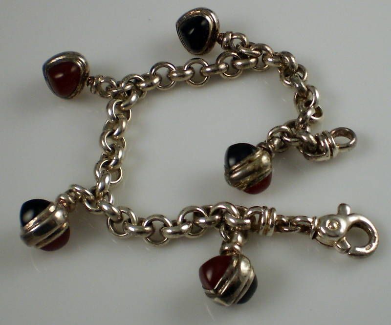 Tiffany & Co Rare Silver Carnelian Fascination Bracelet  