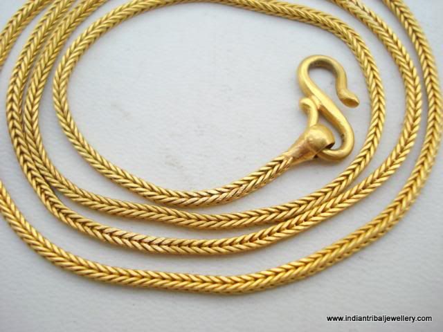 22k gold chain necklace vintage antique old handamde  