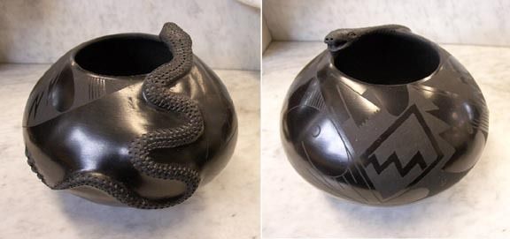 FINE MATA ORTIZ POTTERY RITO TALAVERA QUEZADA SNAKE JAR  