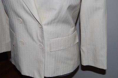 Authentic Louis Vuitton Fabulous Cream Two Button Jacket 38