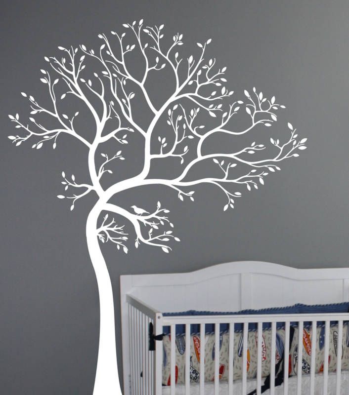 LARGE Wall Decal TREE WITH BIRD Deco Art Sticker Mural  