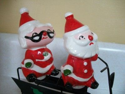   HOLT HOWARD PIXIE SANTA MRS CLAUS SCOOTER CHRISTMAS FIGURINE  