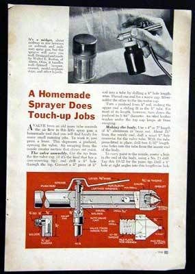 Large Airbrush Small Spray Gun How To build PLANS brass  