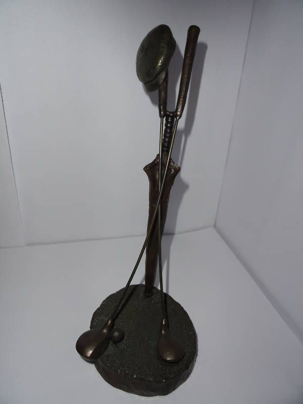 Mark Hopkins Bronze Gold Sculpture  Woods   