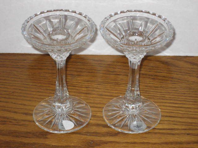 Gorham Full Lead Crystal Candleholders  