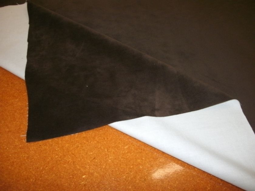 PLUSH MICRO FIBER FAUX SUEDE ESPRESSO FABRIC 3.25 YARDS  