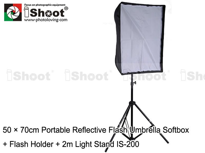 Speedlight Umbrella SoftBox Diffuser+Flash Holder+Stand  