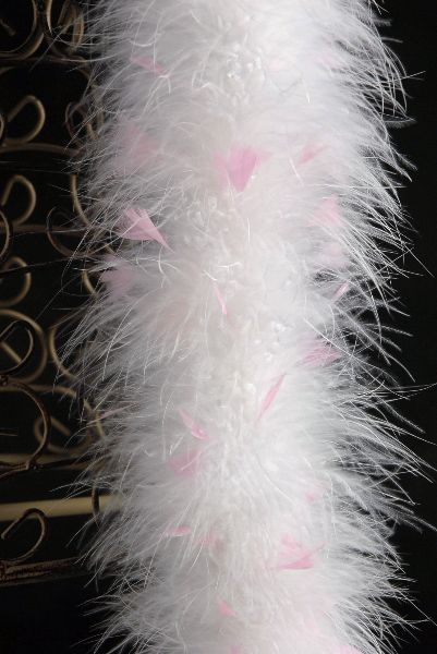 MARABOU FEATHER BOA   Lightning LIGHT PINK 2 Yards; Dress/Bridal/Art 