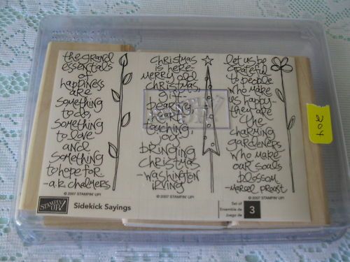 SIdekick Sayings   New Unmounted Stampin Up # 204  