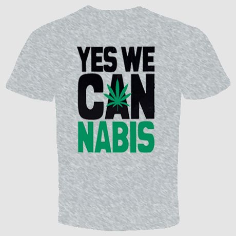 Cannabis T shirt Weed Yes We Can Marijuana Funny Obama  