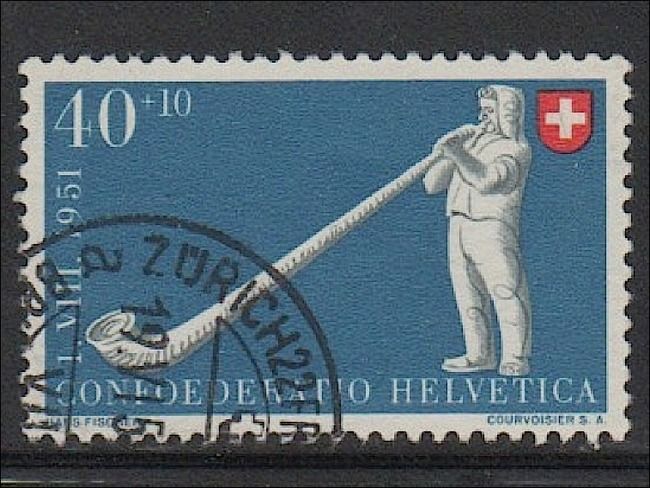 Switzerland B205 Used F VF Hi Value Alphorn  