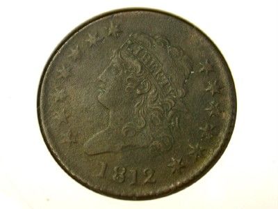 1812 EARLY ANACS EF45 DETAILS CLASSIC HEAD LARGE CENT ID#T177  