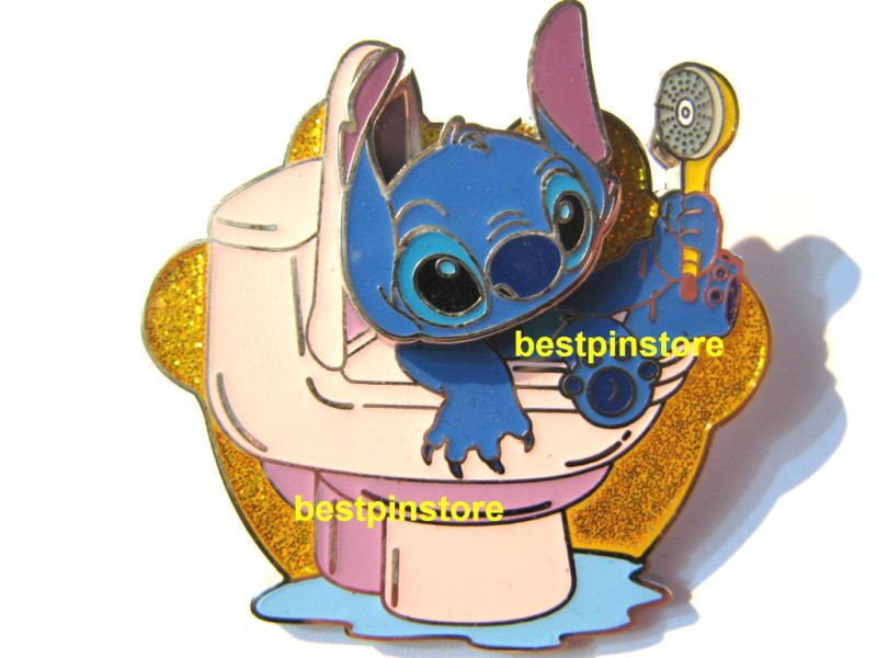 Disney pin   HKDL   Stitch Toilet Pin (POP)  