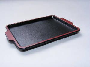 Iwako Black Lacquer Serving Tray for Food Erasers  